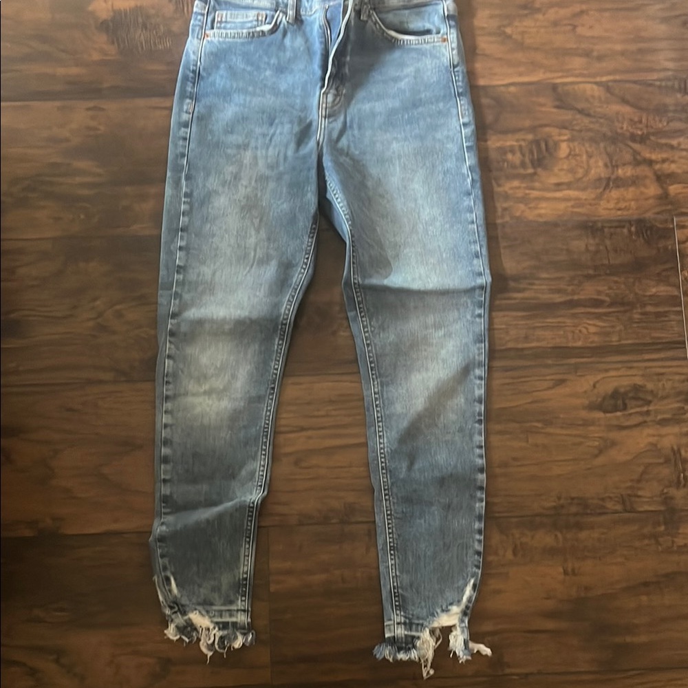 TopShop Distressed Blue Jeans